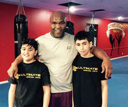 Gary Goodridge with Martial Arts Students